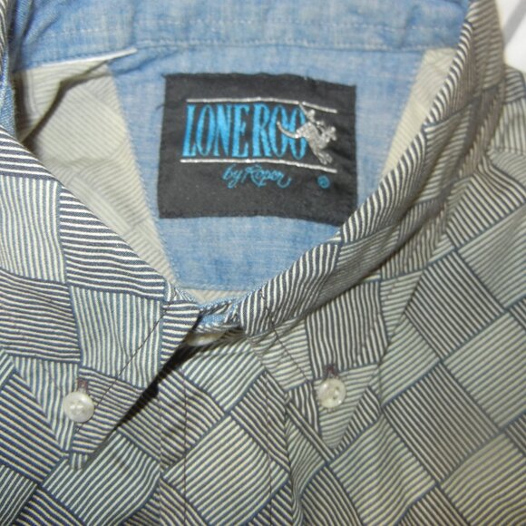 Roper Lone‎ Roo  Shirt Men's XL Aztec Western Button Down Long Sleeve - Picture 9 of 9